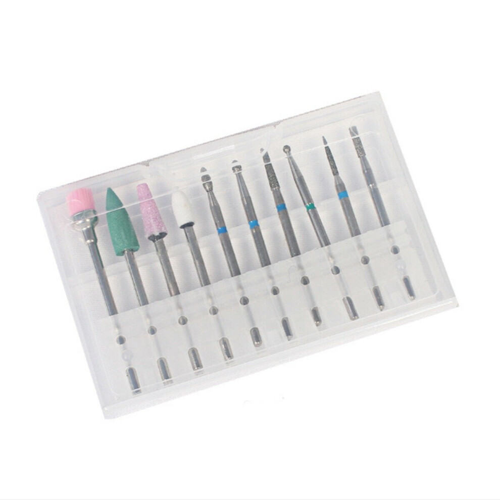 (3) 10pcs Grinding Head Polishing Drill Bits Diamond Bit for Electric Machine