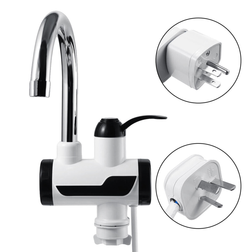 220V 3000W Instant Electric Faucet Tap Hot Water-Heater Led Display Bathroom Kitchen 3654659447456
