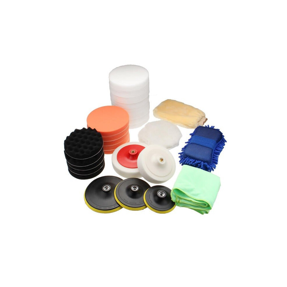 29Pcs Sponge Buffing Polishing Pad Buffer Kit For Electric Auto Polishers