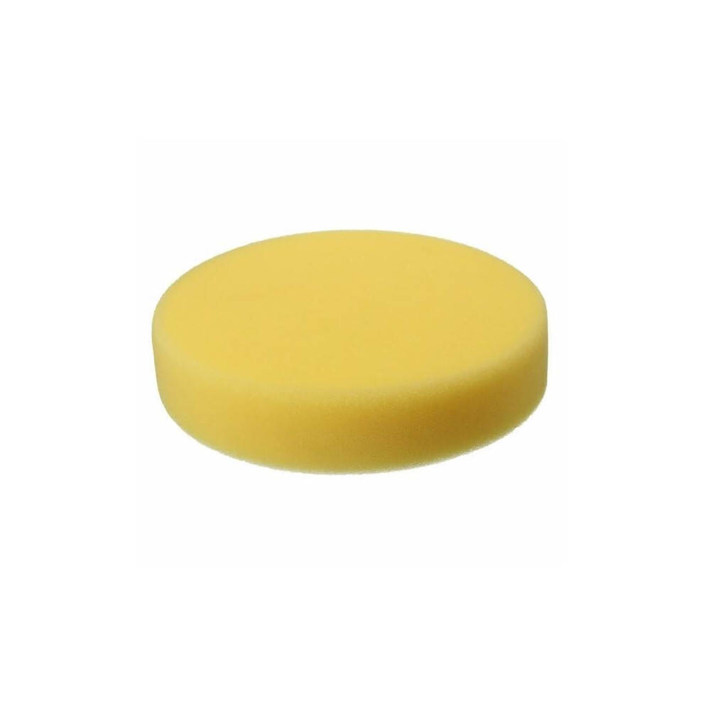 (Yellow) 6 Inch Flat Sponge Buff Polishing Pad For Car Polisher