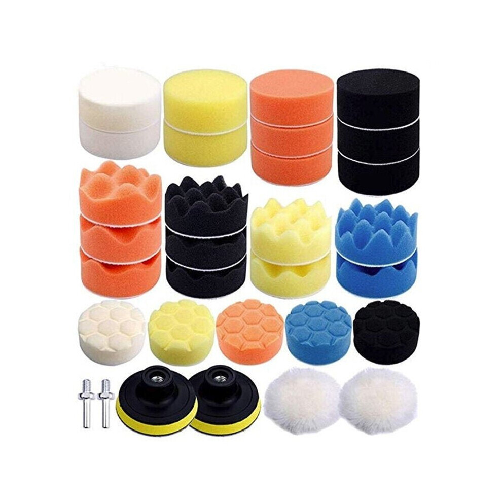 31pcs 3 Inch Polishing Disc Sponge Polishing Pad Wheel Buffing Pad