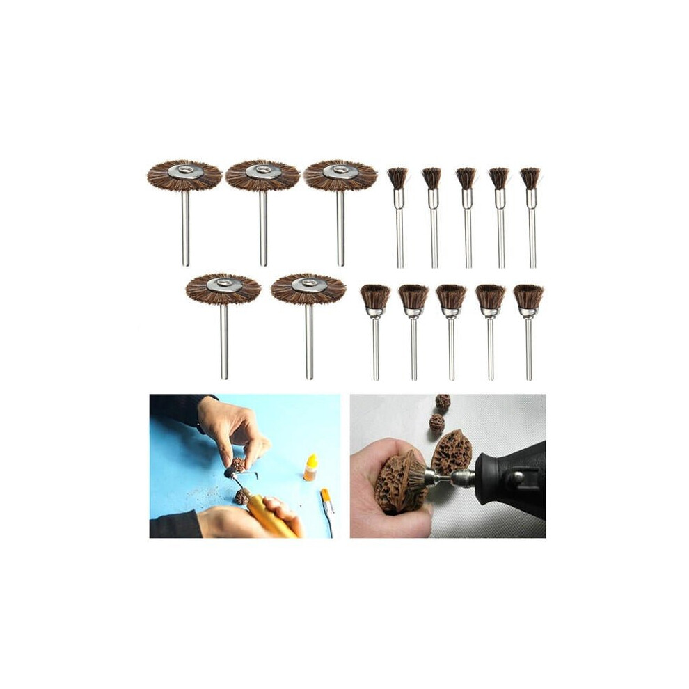 15Pcs Bristle Brushes Set Deburring Cleaning Polishing Tool For Electric Grinder 3654659277831