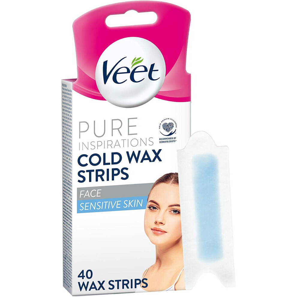 Veet - Pure Inspirations Cold Wax Strips - Face - 40 strips