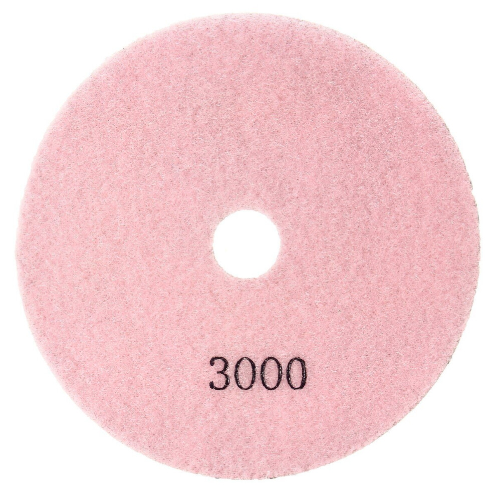 (Pink) 5 Inch 50-6000 Grit Diamond Polishing Pad Wet Dry Sanding Disc for Marble Concrete Granite Glass