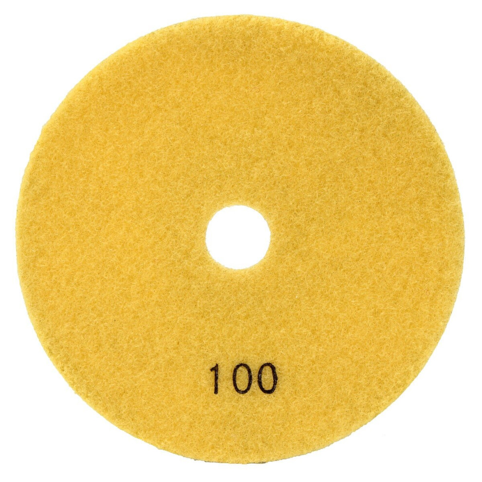 (Yellow) 5 Inch 50-6000 Grit Diamond Polishing Pad Wet Dry Sanding Disc for Marble Concrete Granite Glass