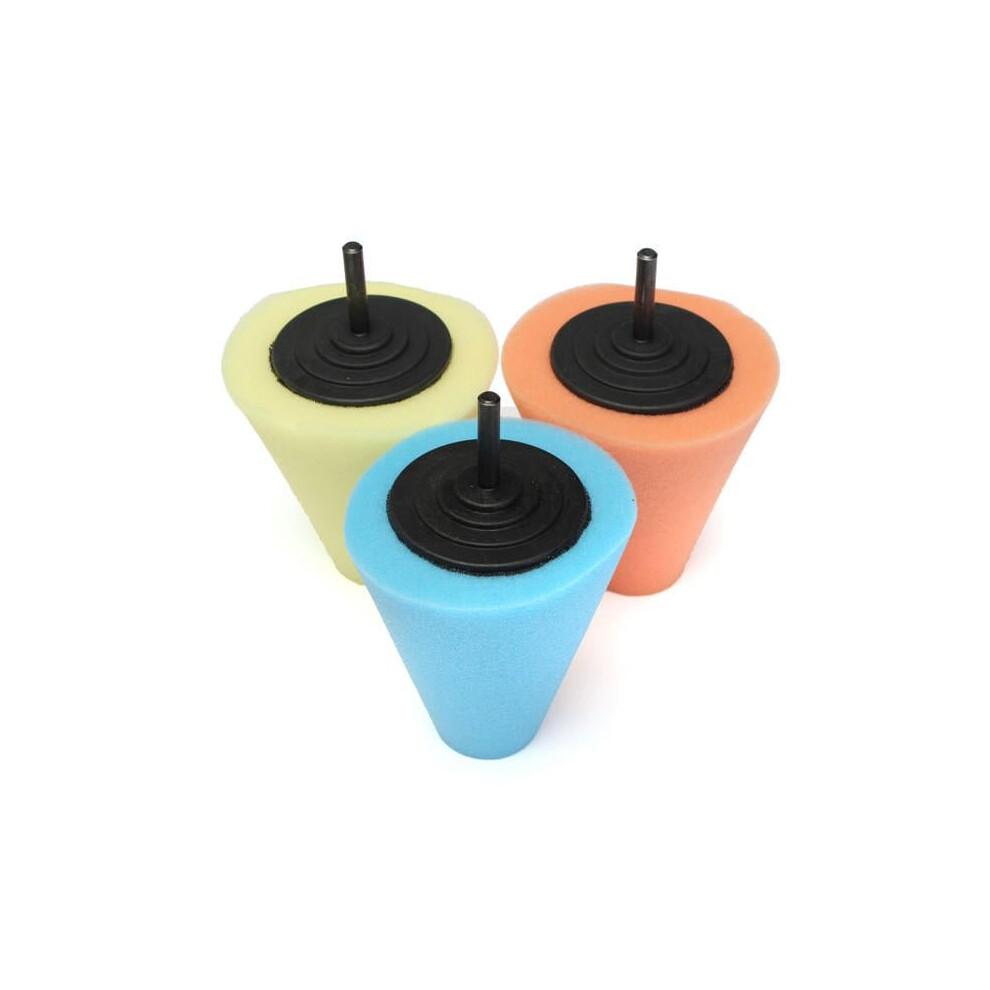 (Blue) Sponge Cone Polishing Foam Pad Polish Buffing Tool 3654659295804