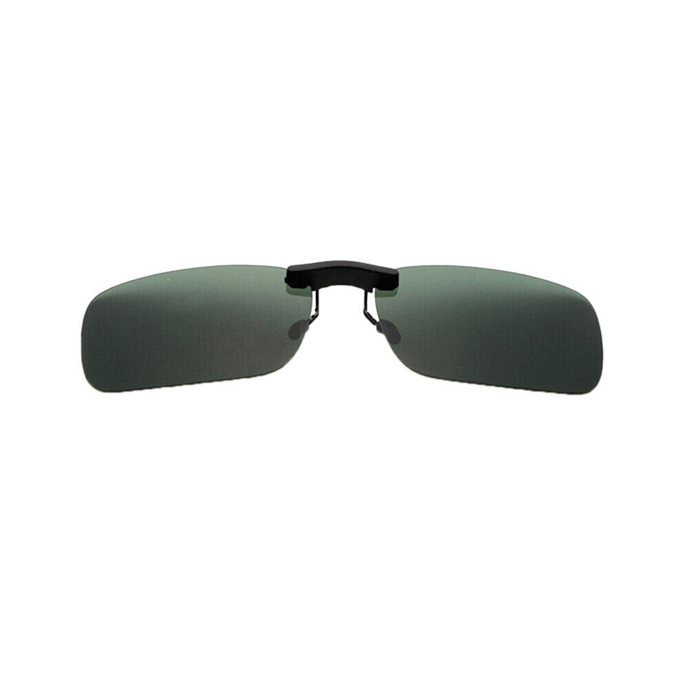 (Black Grey) Sunglasses Polarized Clip On Driving Day Vision UV400 Lens Night Vision