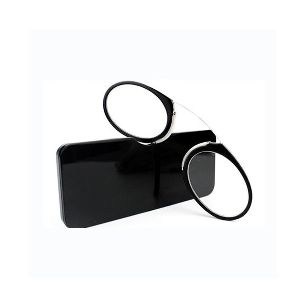 (250Â°) Nose Resting Reading Glasses Portable Pocket Wallet Presbyopic Hypermetropic