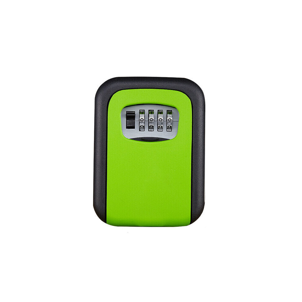 (Green) 4 Digits Password Key Box Decoration Password Lock Key Storage Box Wall Mounted