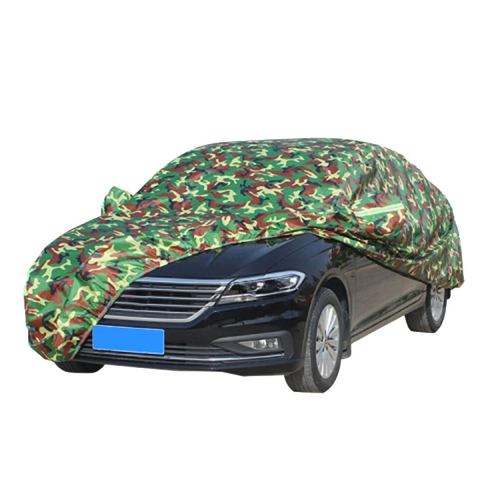 (s) Car Cover All-weather Protection Full Covers with Reflective Strip Camouflage Style Auto Sunscreen