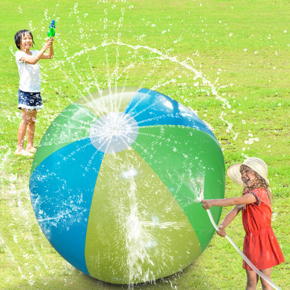 75CM Diameter Inflatable Water Spray Beach Ball Summer Outdoor Sports Game Kids Sprinkler Toy