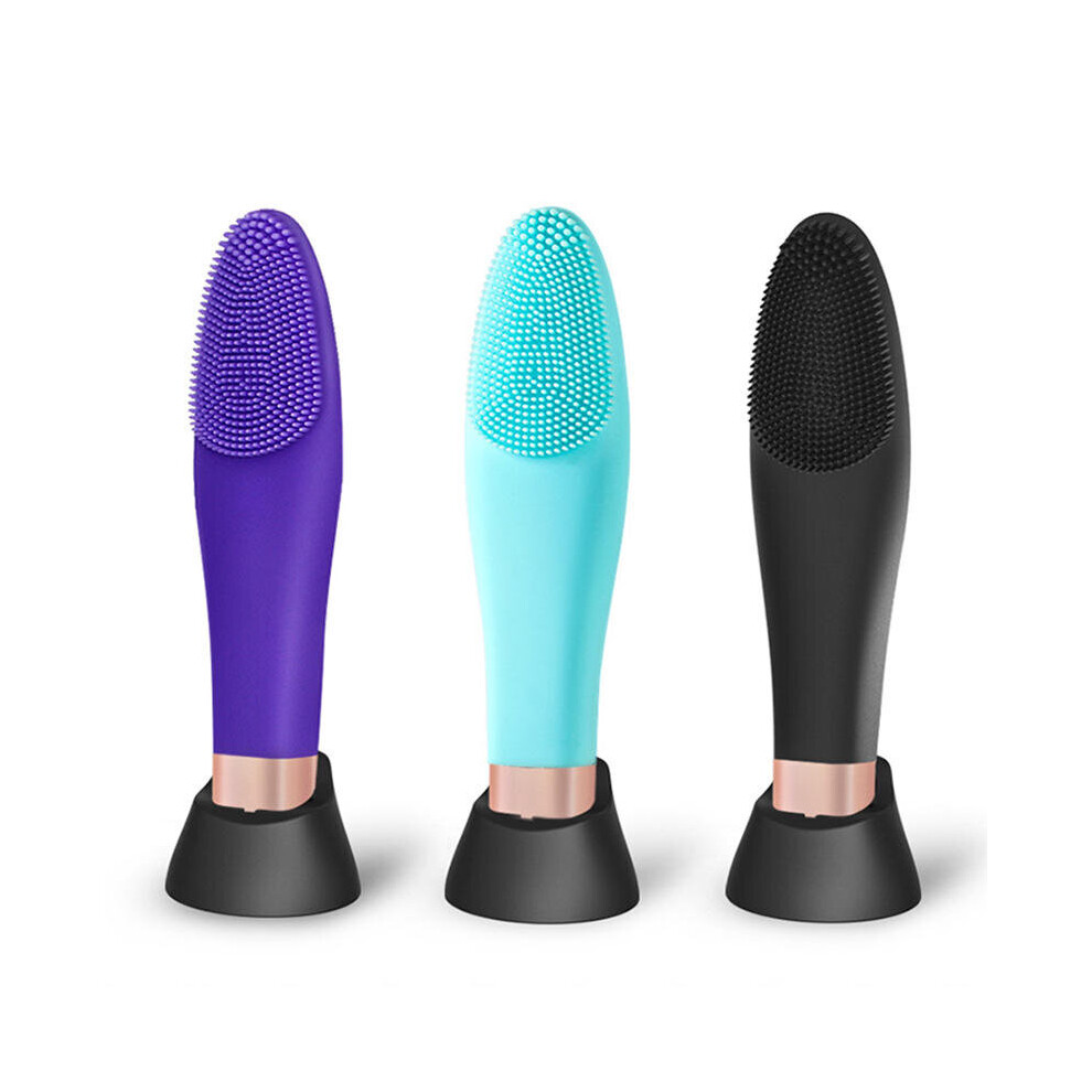 (Blue) Electric Facial Cleansing Brush Gentle Exfoliation and Sonic Vibration