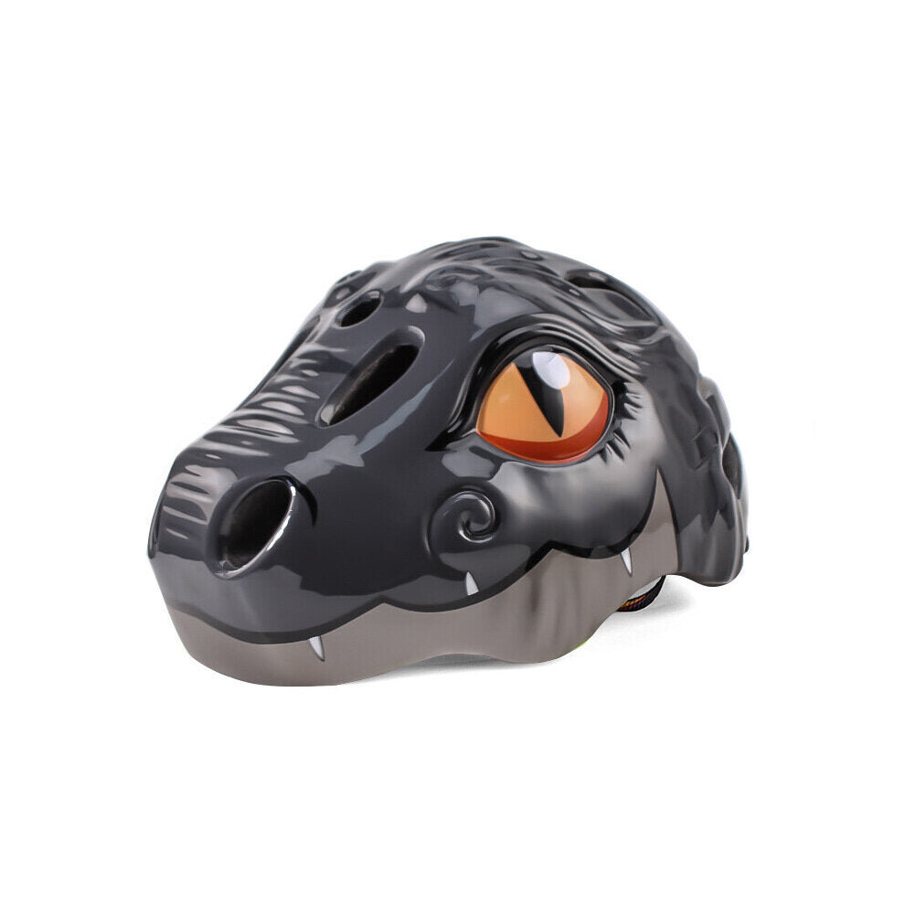 (Black) Cartoon Dinosaur Kids Bicycle Helmets Children Cycling Skating Scooting Helmet Kid Headpiece For Outdoor Sports Riding Skating-image-OPC-P9NGFKP-NEW