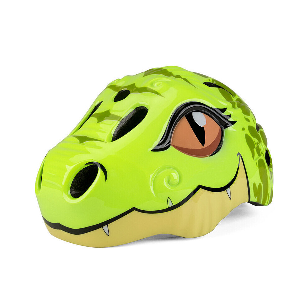 (Green) Cartoon Dinosaur Kids Bicycle Helmets Children Cycling Skating Scooting Helmet Kid Headpiece For Outdoor Sports Riding Skating