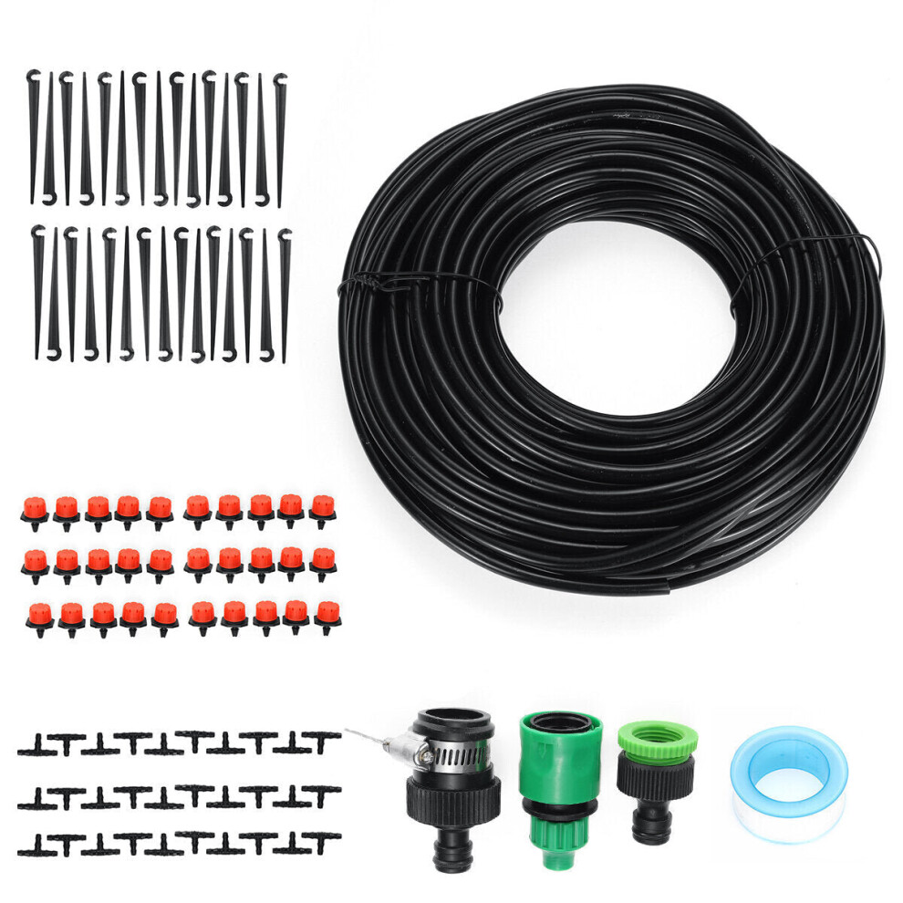 25M Automatic Drip Irrigation Plant Watering Kit Mist Cooling System for Garden Greenhouse