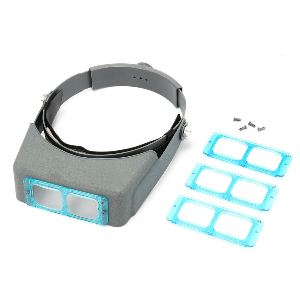 4 Lens Headband Wearing Magnifier Watch Repair Reading Optivisor Eye Welding Visor Tool