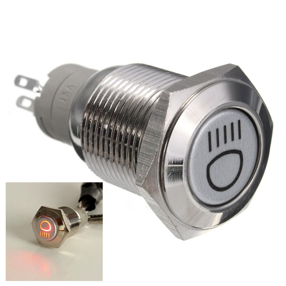 12V 16Mm Self Lock Push Button Switch Led Switch For Cars Waterproof Switch 3654659394033