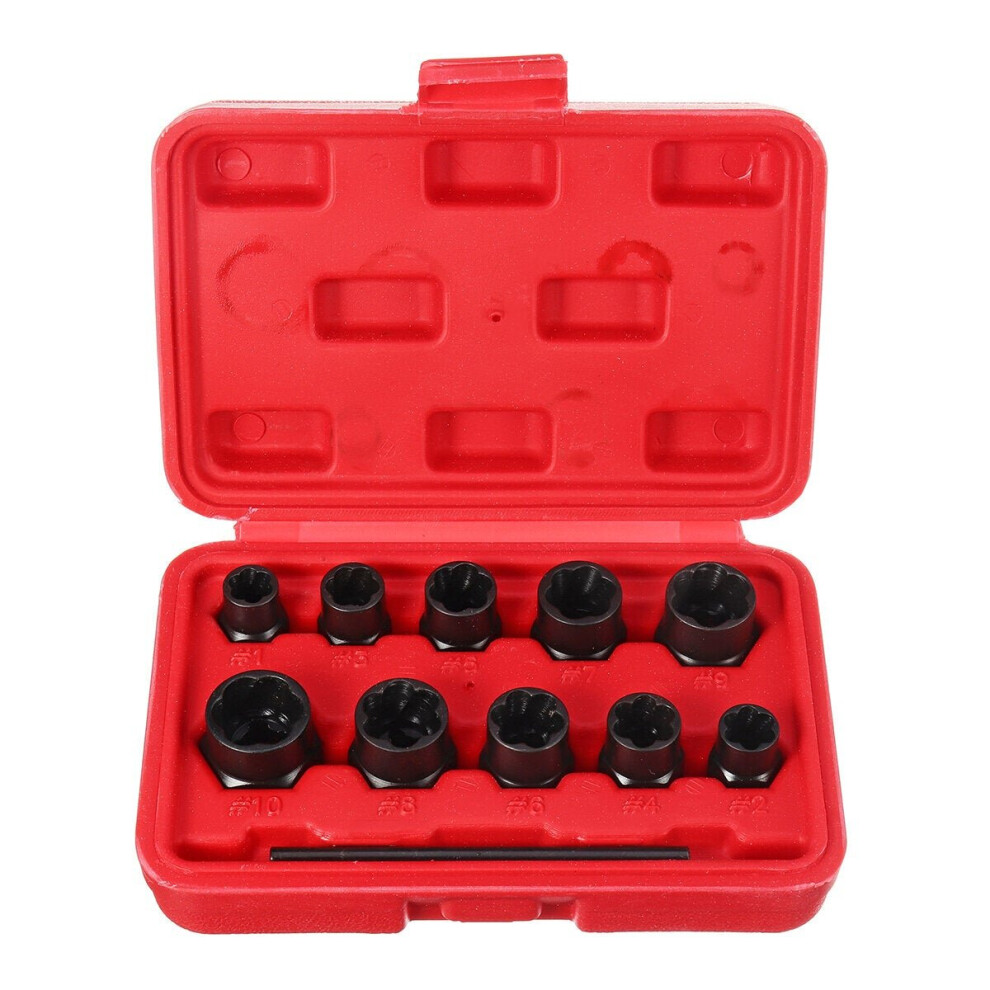 11Pcs Impact Damaged Bolt Nut Remover Extractor Socket Tool Set