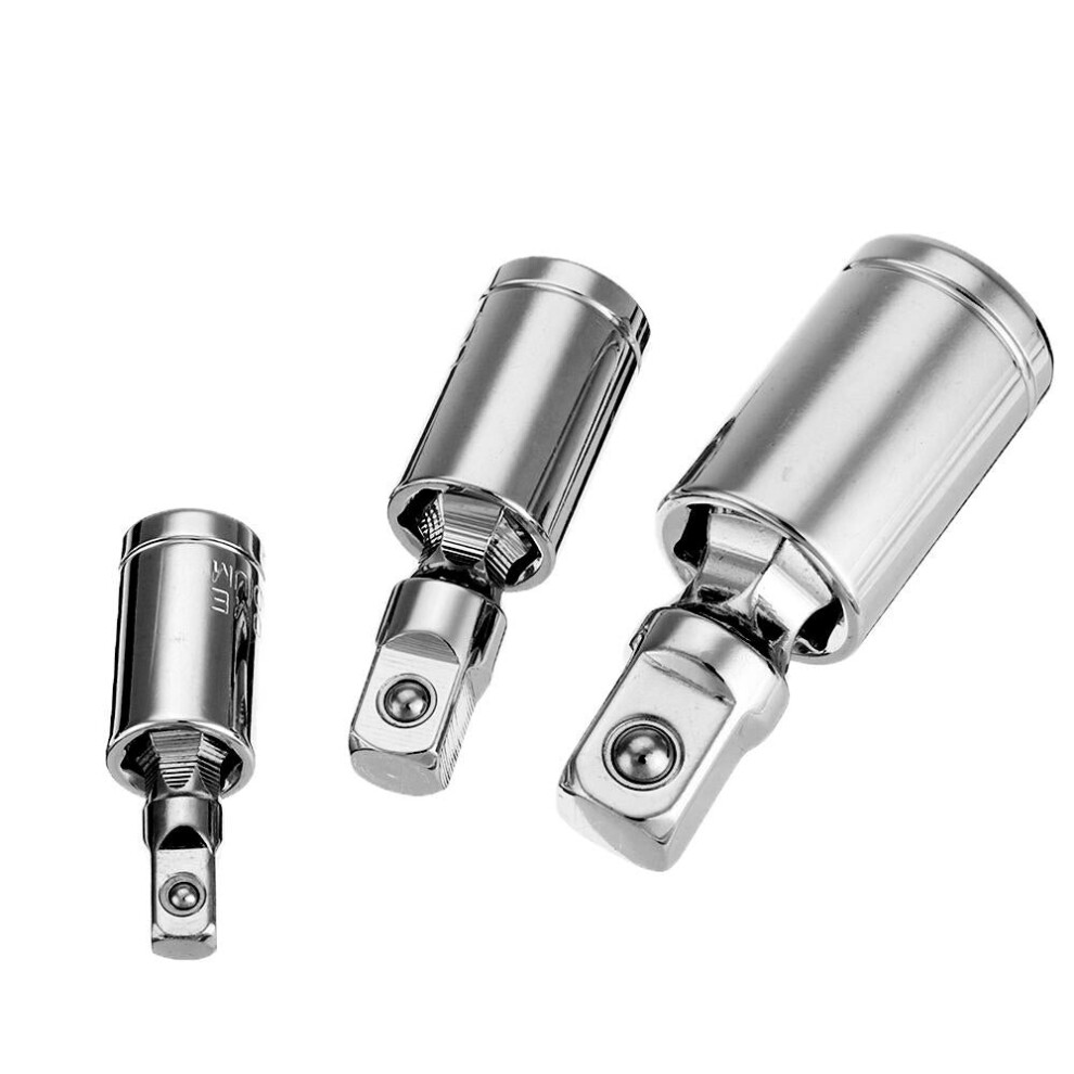 (3Pcs) 1/4 3/8 1/2 Inch Universal Joint Impact Adapter Drive Socket Reducer Ratchet Adapter Converter 6112211861975