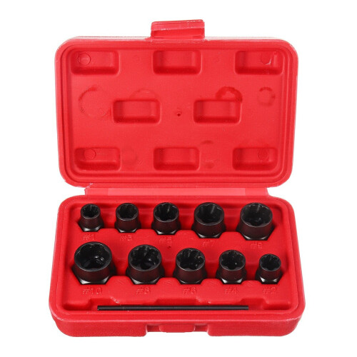 11Pcs Impact Damaged Bolt Nut Remover Extractor Socket Tool Set 1