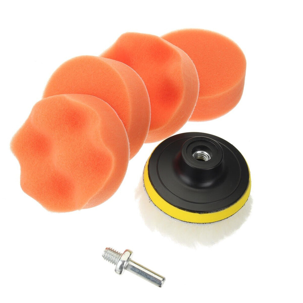 7Pcs Buffing Sponge Polishing Pad Waxing Buffing Pad Drill Woolen Sponge Wheel 3654659311405