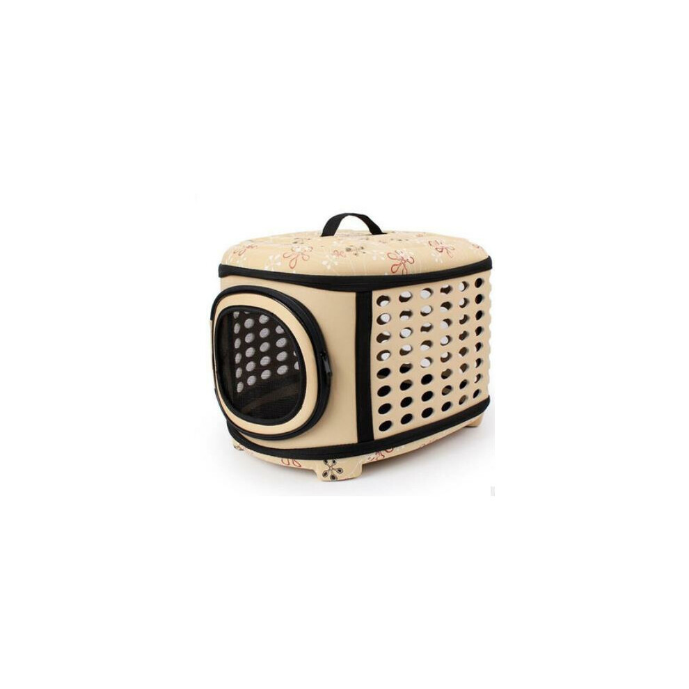 (Champagne) Small Pet Dog Cat Puppy Carrier Portable Cage Crate Transporter Bag