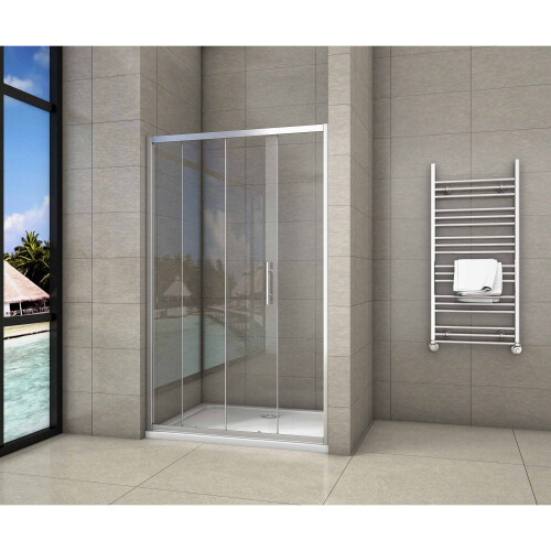 AICA (1300mm) Sliding Shower Enclosure Door Glass Screen 2