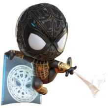 Hot Toys Cosbaby: Spider-Man No Way Home Spider-Man Black & Gold Suit Figures