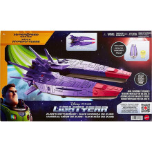 Disney Pixar Lightyear Hyperspeed Zurg Mothership 24 Tum lång rymdskepp med äkta detaljer, Mini Zyclops figur, leksak