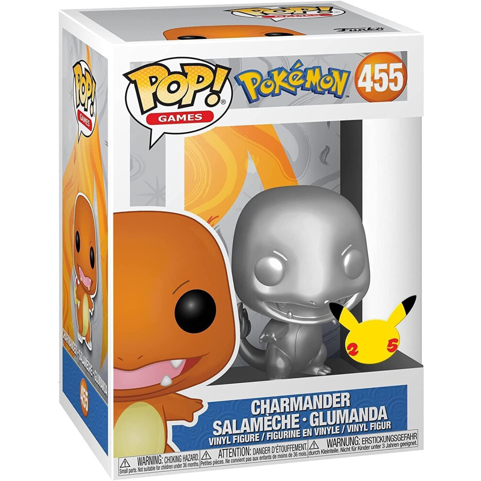 Funko Games: Pokemon Metalic Charmander Pop! Vinyl Toys