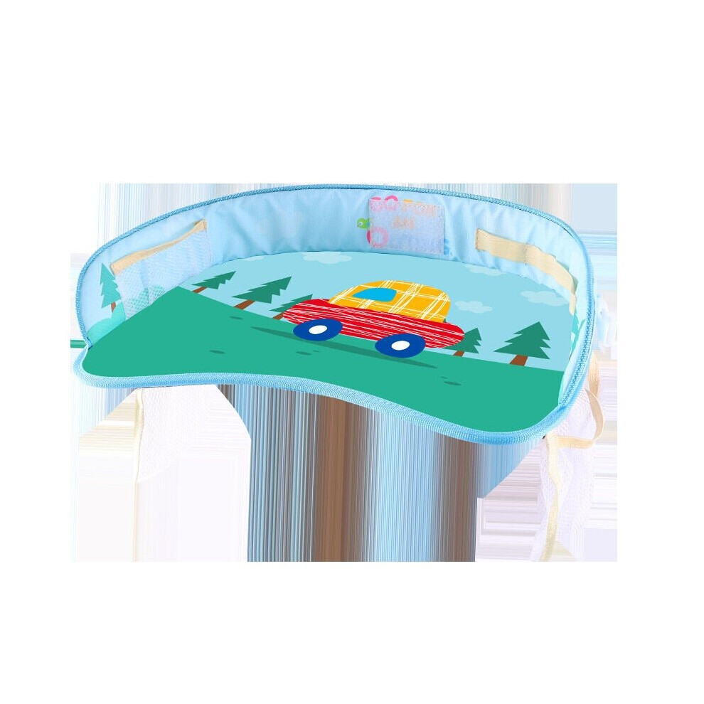 (B - Taxi pattern) Baby Child Car Seat Table Kids Play Travel Seat Tray Safety Waterproof Drawing Board