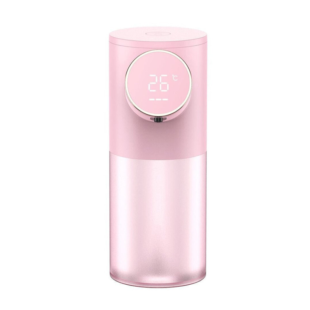 (Pink) Temperature Display Automatic Foam Soap Dispenser