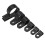 (white) 200pcs Black White Plastic R Type Cable Clip Clamp for Multi Diameter Wire Hose Tube 5