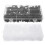(white) 200pcs Black White Plastic R Type Cable Clip Clamp for Multi Diameter Wire Hose Tube 3