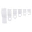 (white) 200pcs Black White Plastic R Type Cable Clip Clamp for Multi Diameter Wire Hose Tube 8