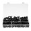 (white) 200pcs Black White Plastic R Type Cable Clip Clamp for Multi Diameter Wire Hose Tube 4