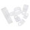 (white) 200pcs Black White Plastic R Type Cable Clip Clamp for Multi Diameter Wire Hose Tube 9