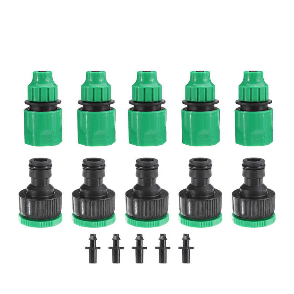 5Pcs Dual-use Connectors Garden Water Quick Coupling 1/2 inch Hose Quick Connectors Garden Pipe Adapters Homebrew Watering Tubing Fitting