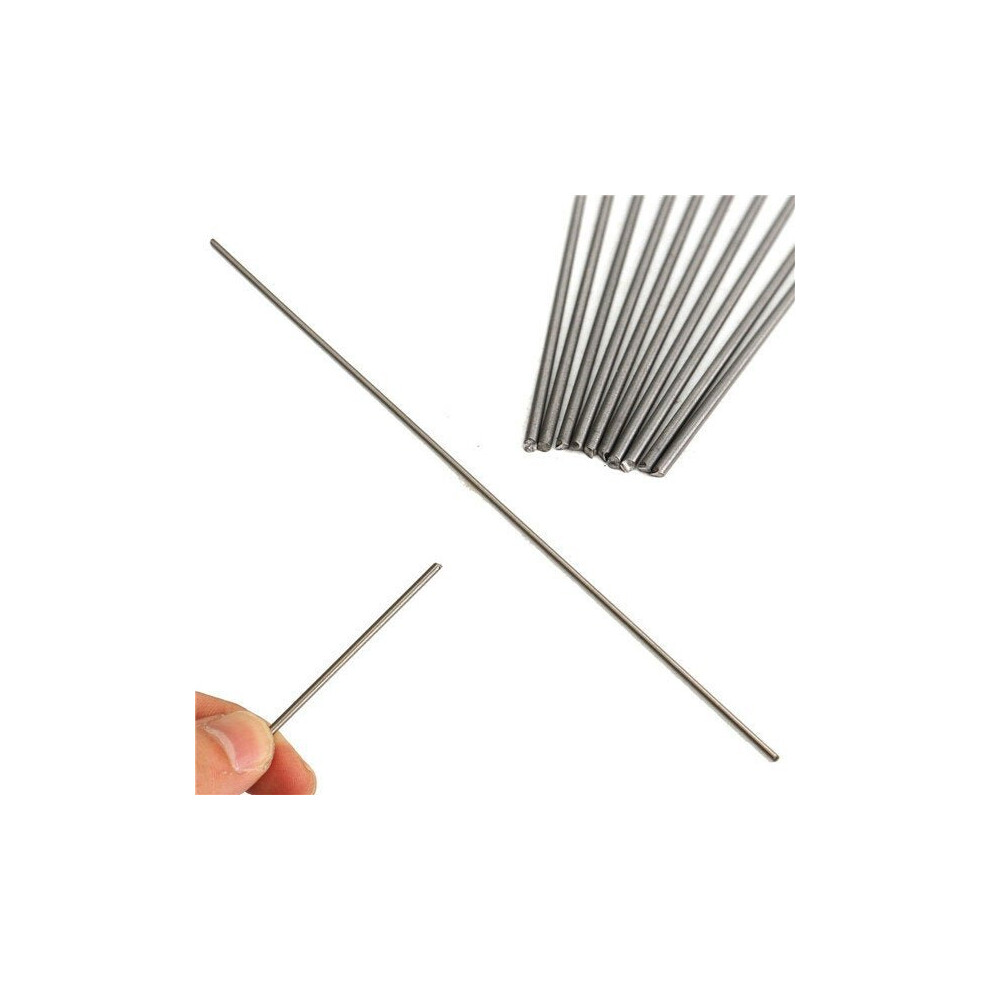 10pcs 2mmx250mm Titanium Round Bar Grade 5 Rod Tube