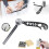 Multi-funtional Drawing Curved Metallic Ruler Mini Compass Protractor Combo Circles Drawing Patterns 10