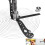 Multi-funtional Drawing Curved Metallic Ruler Mini Compass Protractor Combo Circles Drawing Patterns 1