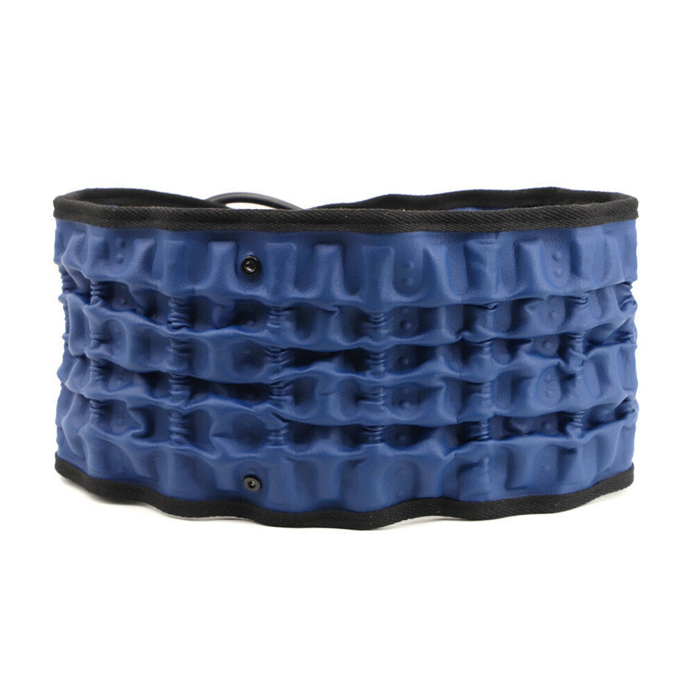 Greenzech (Blue, M) Traction Belt Waist Support Lumbar Back Brace Spine Massage