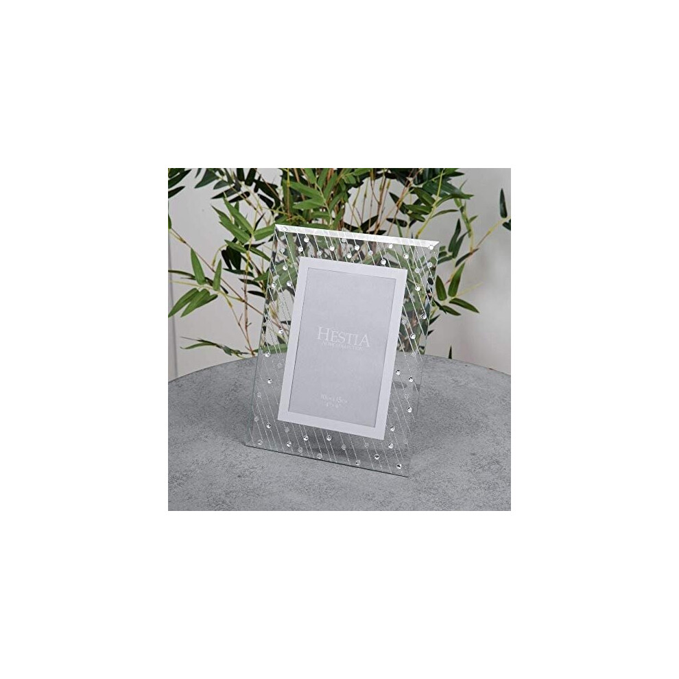 4" x 6" - HESTIA? Mirror Glass Raindrop Design Photo Frame