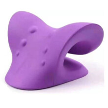 (Purple) Neck Stretcher Relaxer Cervical Chiropractic Traction Device Pillow for Pain Relief