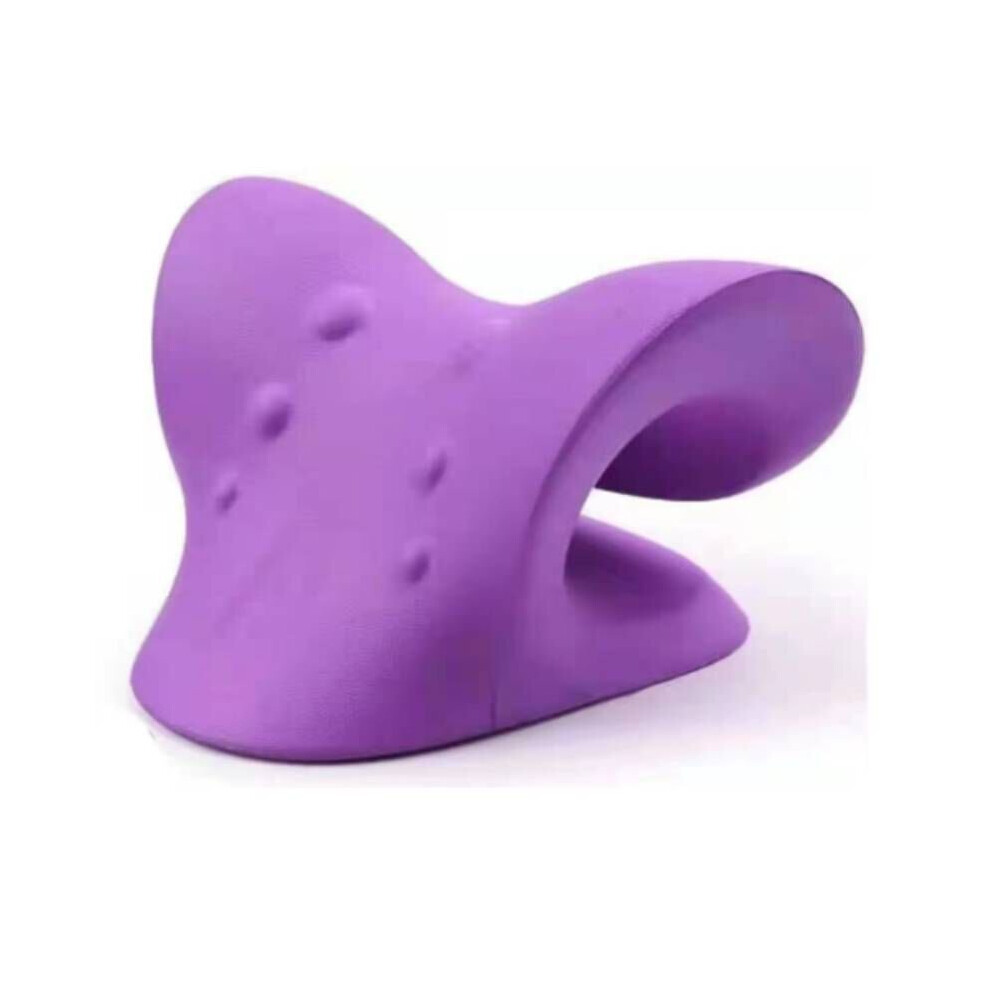 Purple (Purple) Neck Stretcher Relaxer Cervical Chiropractic Traction Device Pillow For Pain Relief
