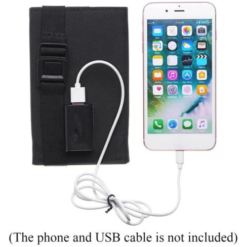 Solar Panel Folding Portable Power Charger USB Camping Phone Charger 2