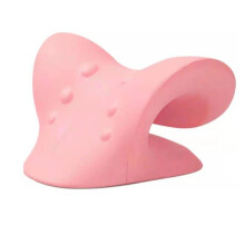(Pink) Neck Stretcher Relaxer Cervical Chiropractic Traction Device Pillow for Pain Relief