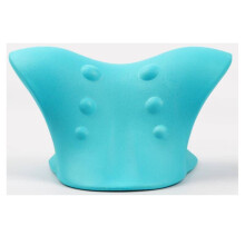 (Blue) Neck Stretcher Relaxer Cervical Chiropractic Traction Device Pillow for Pain Relief