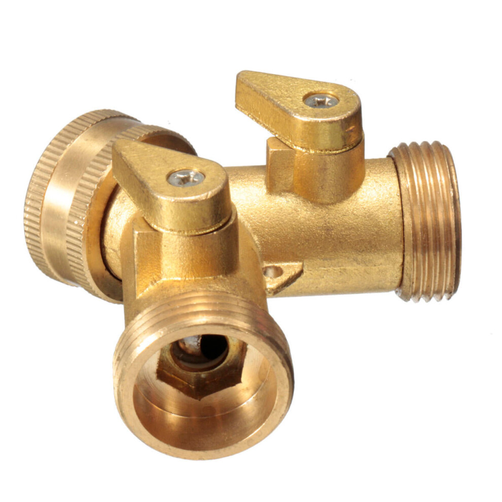 EU Standard 3/4 " Brass Garden Irrigation 2 Way Y Shape Adapter Splitter Hose Faucet Manifold Pipe Tap Connector