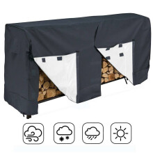 (250 x 65 x 110cm) Waterproof Outdoor Patio Garden Firewood Rack Log Waterproof Cover Heavy Duty Wood Storage Dustproof Protection Cover Zippered